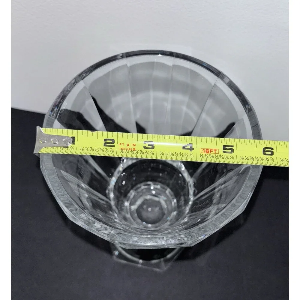 Vintage Val St. Lambert Crystal Vase Art Deco